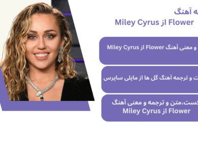 متن و ترجمه آهنگ Flower از Miley Cyrus