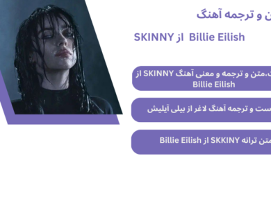 تکست،متن و ترجمه و معنی آهنگ SKINNY از Billie Eilish